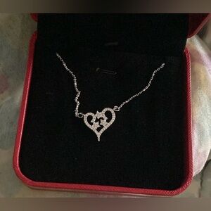 Elegant Silver Heart Necklace